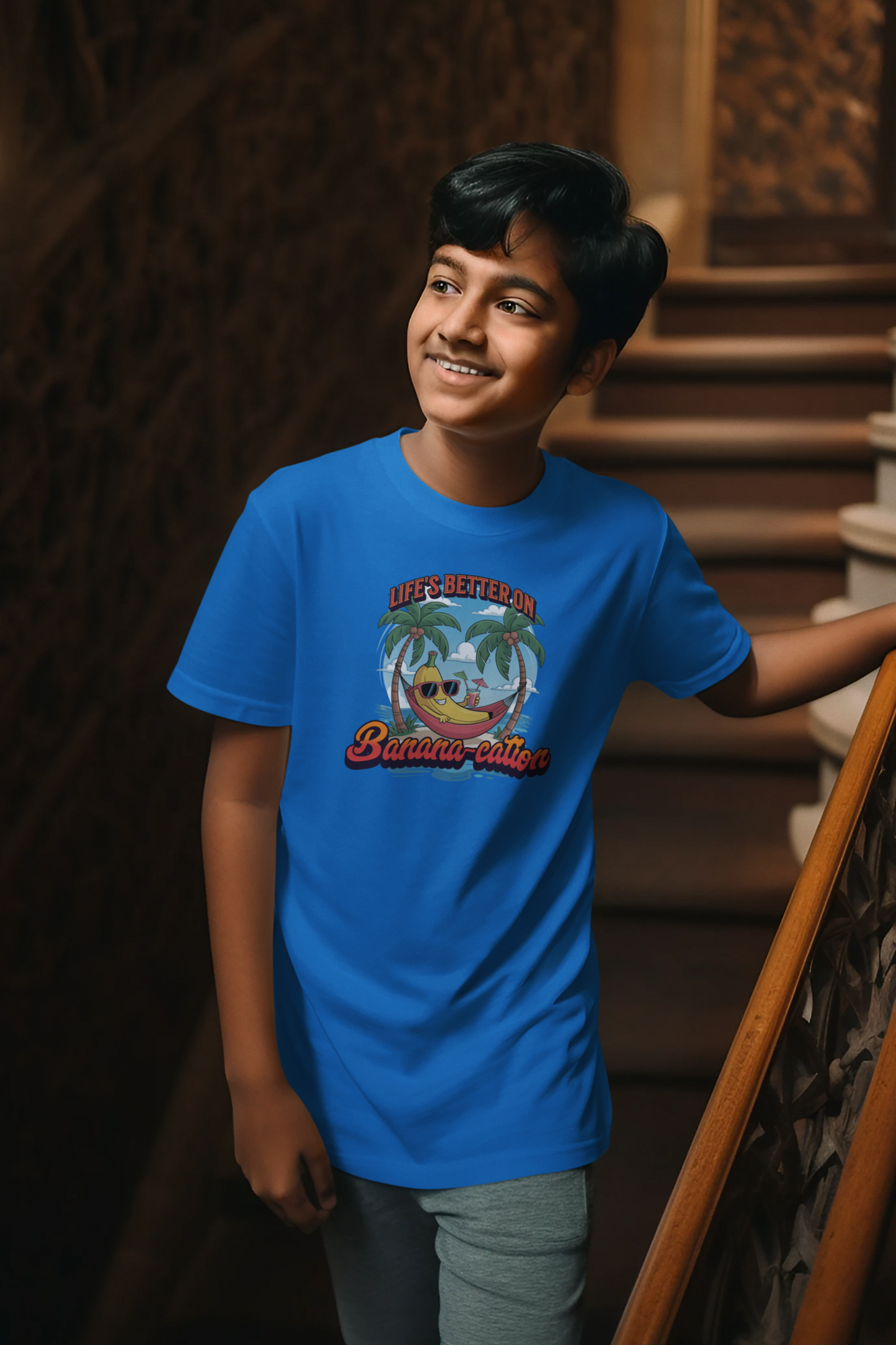 Life's Better On Banana-cation Kids Vacation Tee