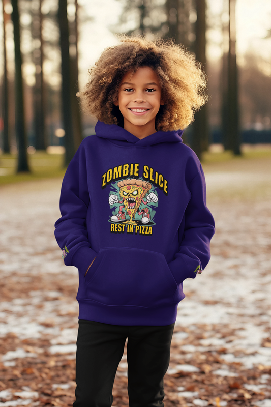 Rest In Pizza Zombie Kids Hoodie