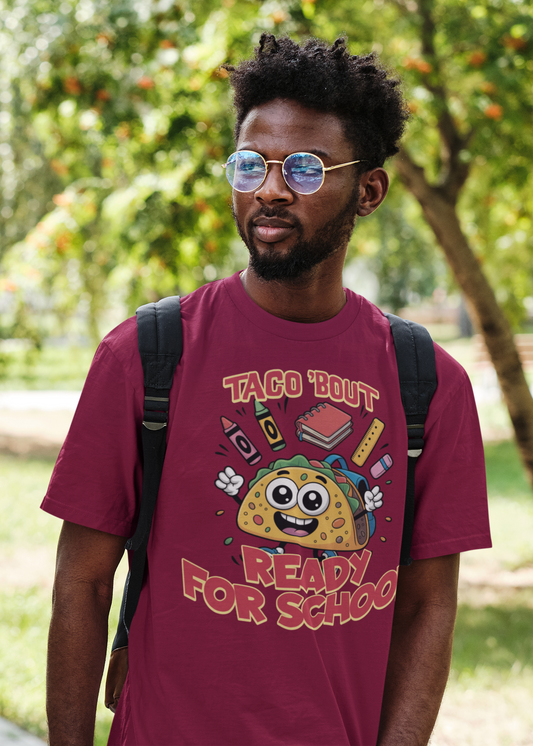 Taco ‘Bout Ready For School Tee – Playful Cartoon Style for Back-to-School Fun