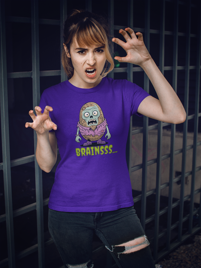 Zombie Brains Halloween Tee – Spooky Fun for Trick-or-Treaters