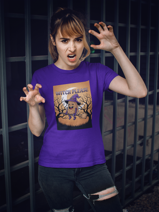 Witch Please Tee – Playful Potato Magic for Spooky Season
