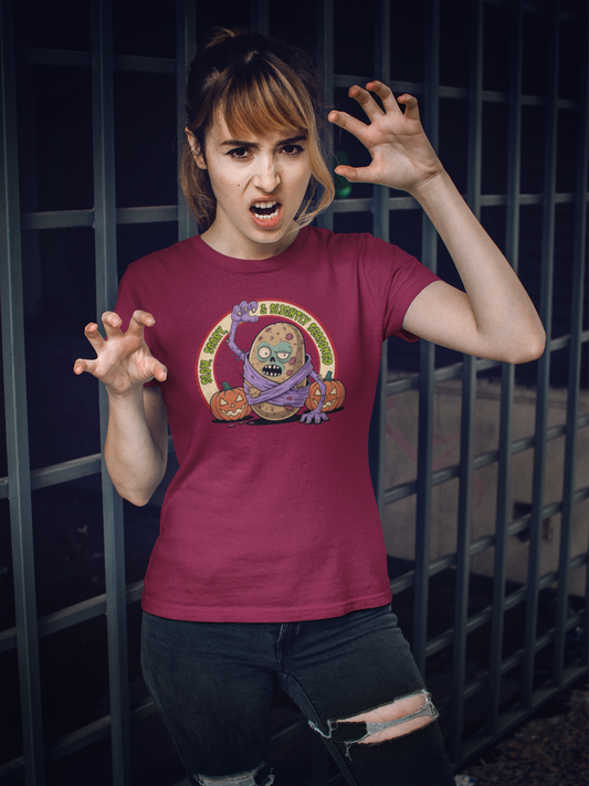 Slightly Seasoned Zombie Tater Tee – Spooky Halloween Style