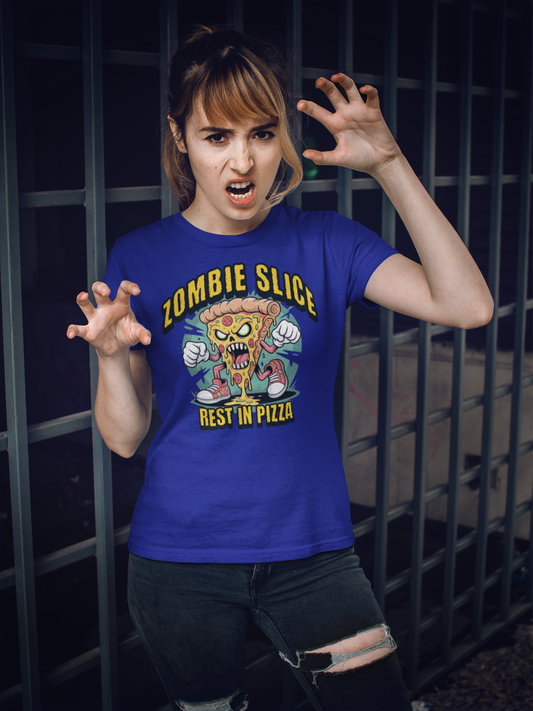 Rest In Pizza Zombie Tee – Spooky Slice Style for Halloween Fun