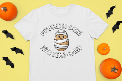 Wrapped In Gauze Mummy Kids Tee