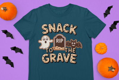Snack To The Grave Kids Halloween Tee