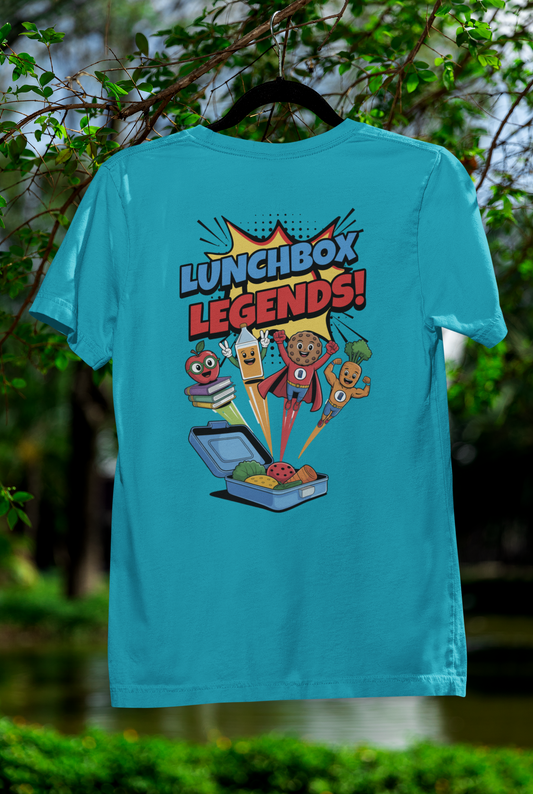Lunchbox Legends Tee – Where Snack Heroes Are Bread