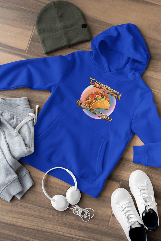 The Great Taco Pizza Debate Kids Hoodie