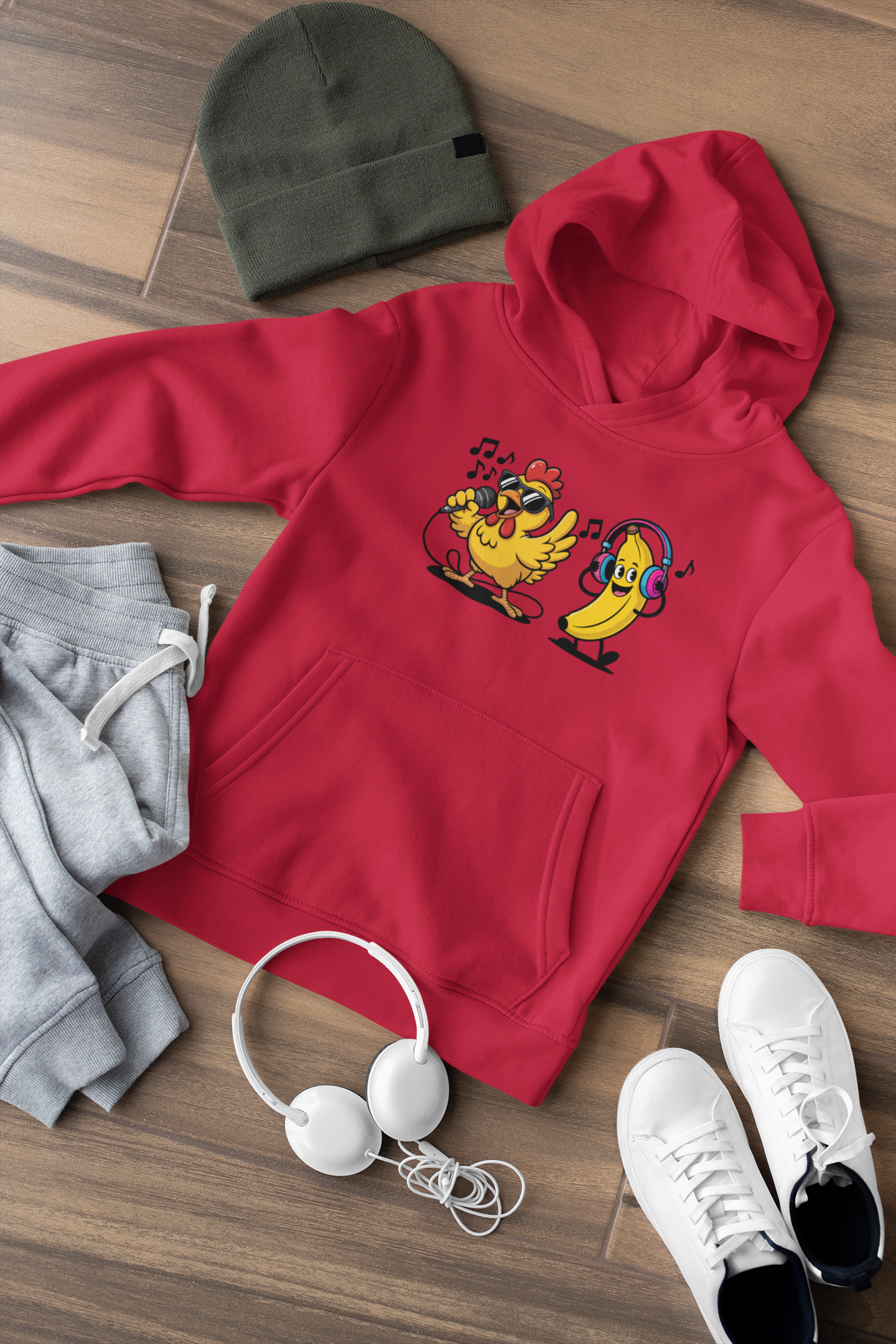 Chicken Banana Kids Hoodie