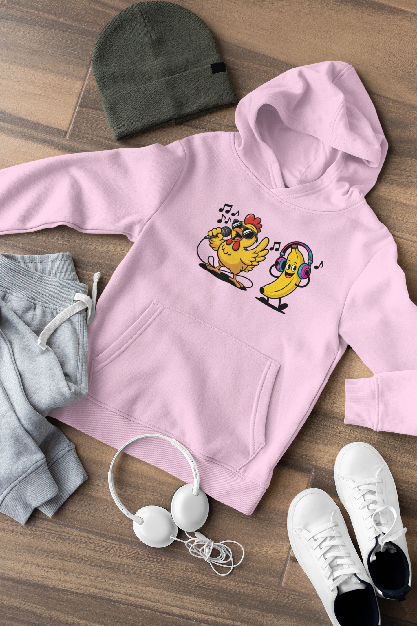 Chicken Banana Kids Hoodie