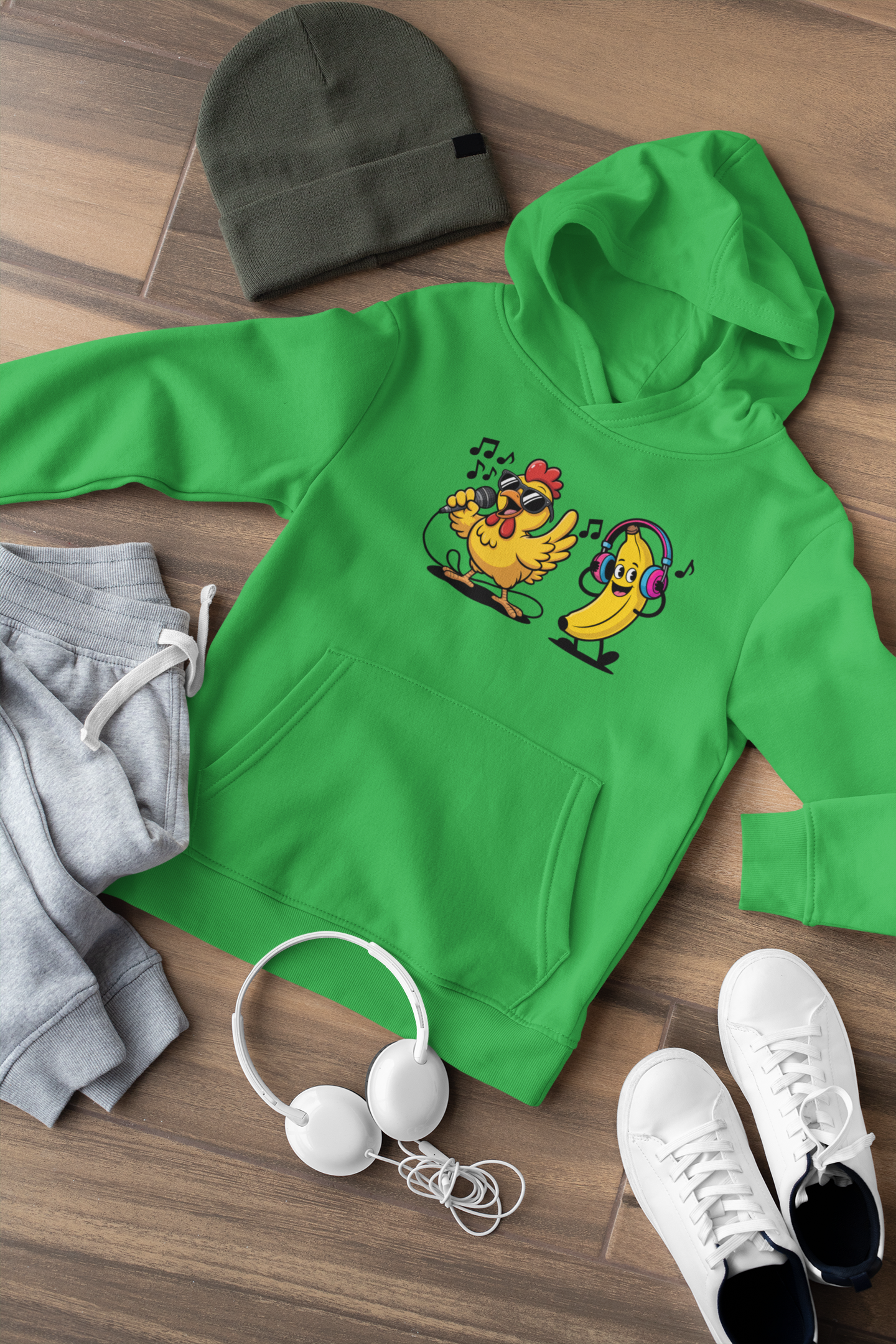 Chicken Banana Kids Hoodie