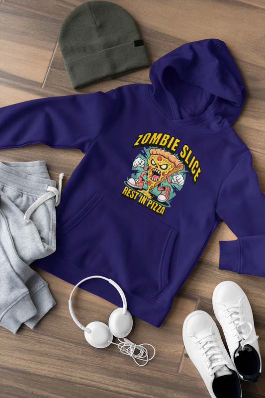 Rest In Pizza Zombie Kids Hoodie