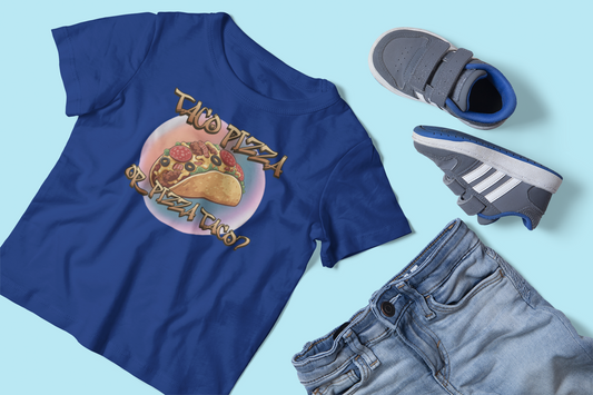 The Great Taco Pizza Debate Kids Tee