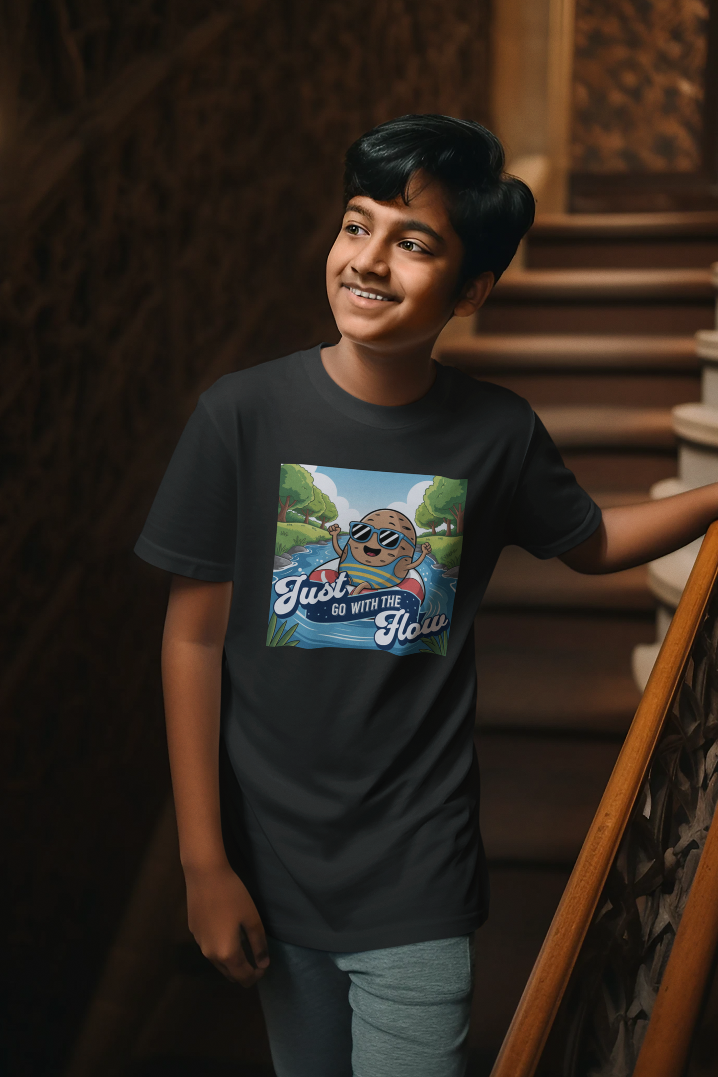 Just Go With The Flow Kids Tee